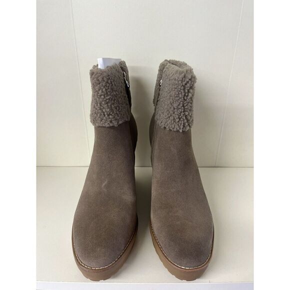 Ralph Lauren Women's Boot Steph Brown Suede Shearling Waterproof Winter - Picture 2 of 6